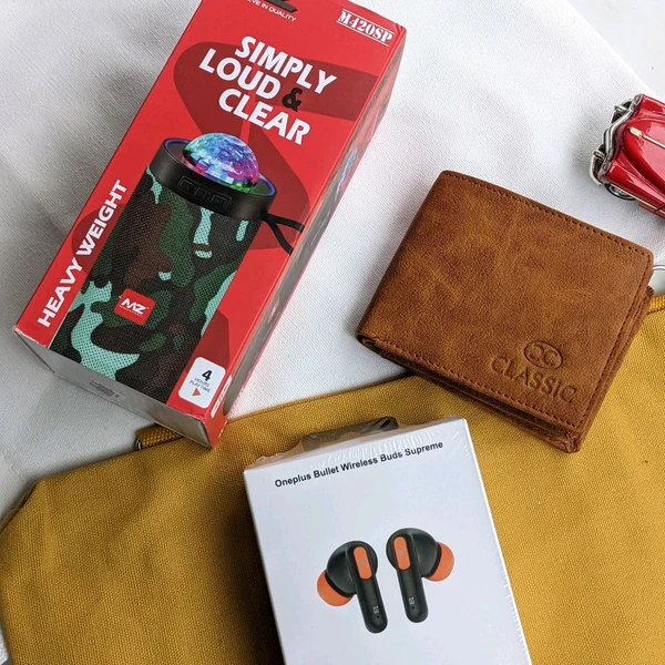 Most Awaited Budget Combo | Bluetooth Wireless Headphone, MZ Bluetooth Speaker And Best Quality Wallet 