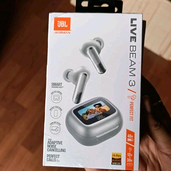 First Time In India, Headphone Tws Live Beam 3 High Quality Collection With Active Noise Cancellation, Enc And Transparency - Gray
