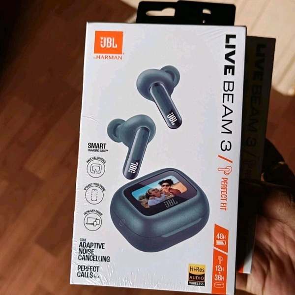 First Time In India, Headphone Tws Live Beam 3 High Quality Collection With Active Noise Cancellation, Enc And Transparency - Blue