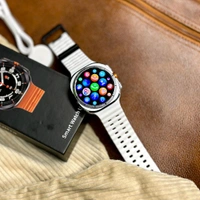 JS Watch 7 Ultra Amoled Display 47mm IP68 Waterproof Bluetooth Call Compass Wireless Charger Smart Watch - White
