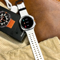 JS Watch 7 Ultra Amoled Display 47mm IP68 Waterproof Bluetooth Call Compass Wireless Charger Smart Watch - White