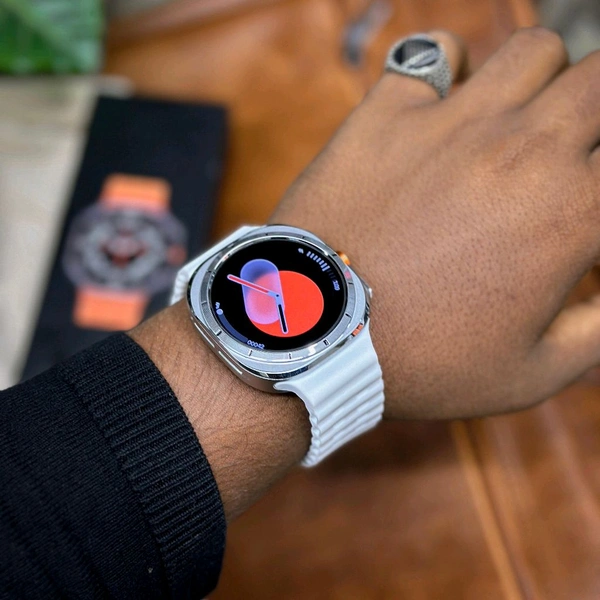 JS Watch 7 Ultra Amoled Display 47mm IP68 Waterproof Bluetooth Call Compass Wireless Charger Smart Watch - White