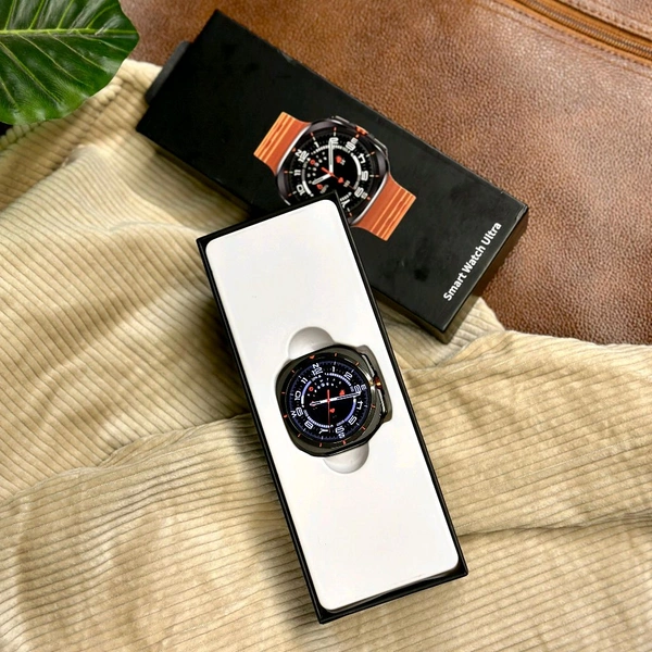 JS Watch 7 Ultra Amoled Display 47mm IP68 Waterproof Bluetooth Call Compass Wireless Charger Smart Watch - Black