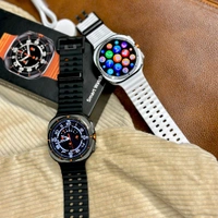 JS Watch 7 Ultra Amoled Display 47mm IP68 Waterproof Bluetooth Call Compass Wireless Charger Smart Watch - Black