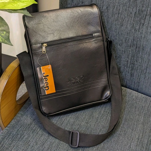 Jeep Ultra Sporty Messenger Sling Bag For Multipurpose Use - Black