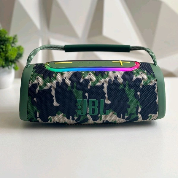 Boombox Wireless Bluetooth Speaker With Rbg Light | Powerful Sound Quality With Heavy Bass | Lights Sync With Music - STB3