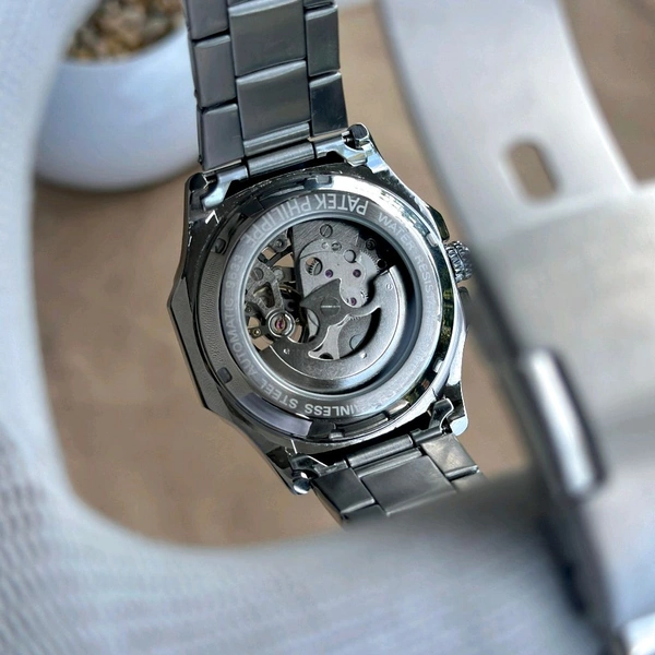 Analog Automatic Top Quality Collection With High Quality Strap Best Finishing Body & Case  - Silver