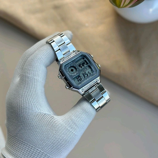 Most Demanded Digital Illuminator Top Quality Watch With High Quality Strap Best Finishing Body & Case  - Gray