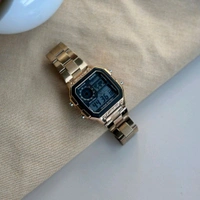 Most Demanded Digital Illuminator Top Quality Watch With High Quality Strap Best Finishing Body & Case  - Gold