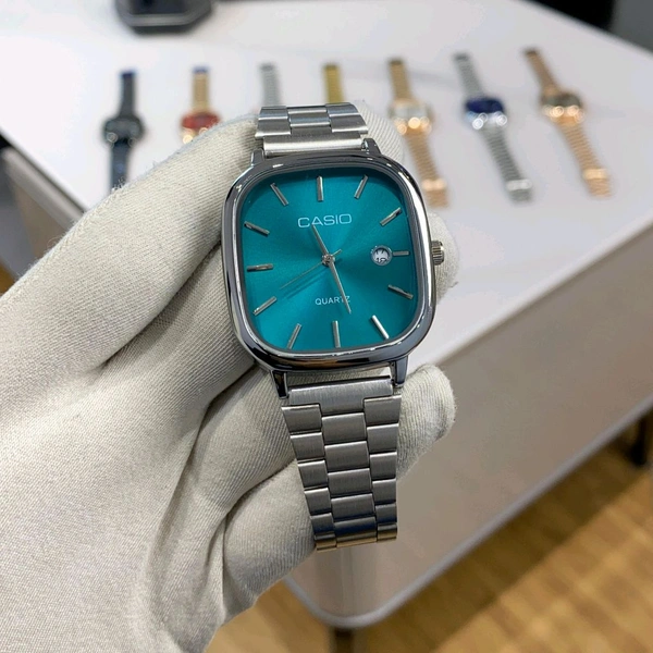 Analog Quartz Classic Silver and Blue Watch For Men & Women | High Quality Strap Best finishing Body & Case - SRH8