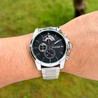 Analog Decker Modern Quartz Chronograph Engine Collection For Men