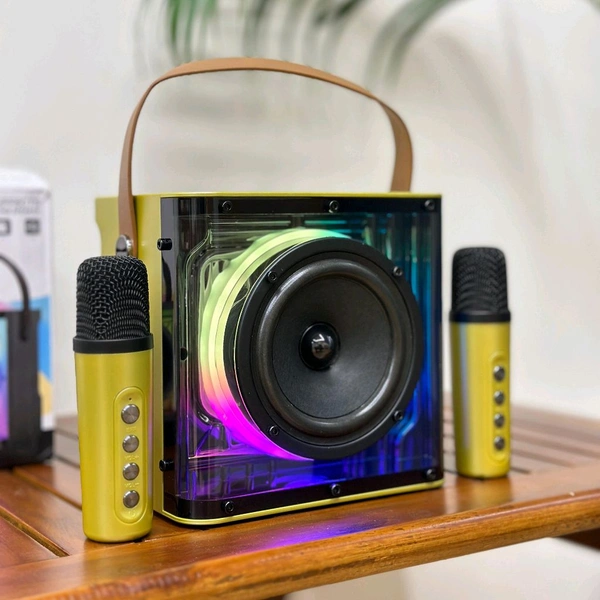 Portable Bluetooth Speaker Dynamic Sound with 2 wireless mics Karaoke 15 W Bluetooth Speaker (Stereo Channel) - STR3