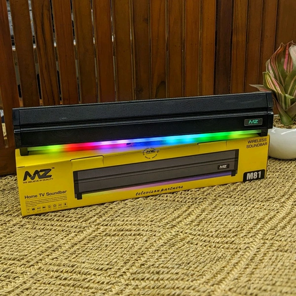 MZ M81-(PORTABLE HOME TV SOUNDBAR)- Dynamic Thunder Sound 2400mAh Battery 10 W Bluetooth Soundbar (Black, Stereo Channel)