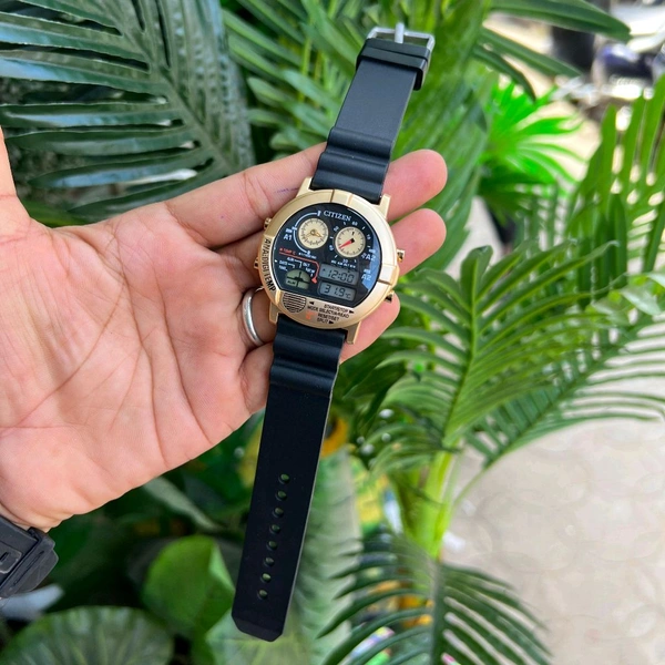 Analog X Beams Retro Ana-digi Temp High Quality Battery Operated Machinery Watch Collection  - SRC2