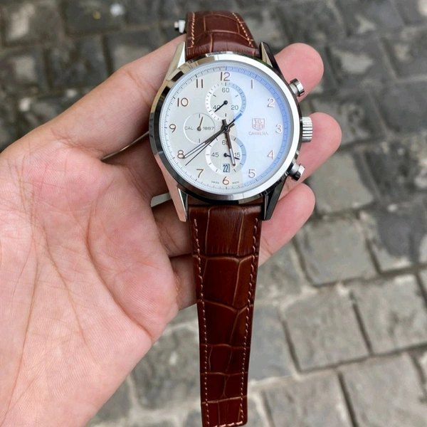 Analog Carrera Calibre 1887 High Quality 100% Original Stop watch Chronograph Machinery Watcy For Men - ART1
