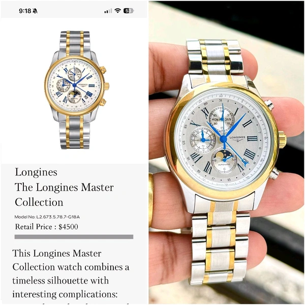 Analog Master Reliable Quality Stop Watch Chronograph Quartz Machinery Watch Collection 