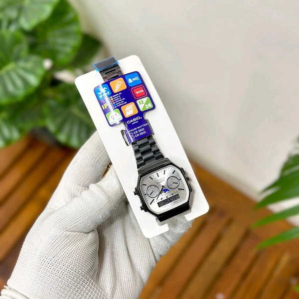 Most Demanded Vintage Analog And Digital Top Quality Watch With High Quality Strap Best Finishing Body & Case - SRV5