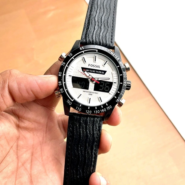 ANALOG AND DIGITAL BEST QUALITY QUARTZ MOVEMENT WATCH FOR MEN - Black