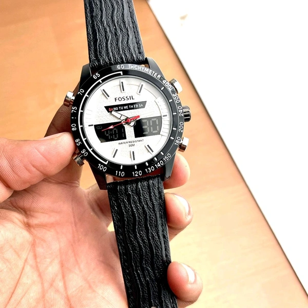 ANALOG AND DIGITAL BEST QUALITY QUARTZ MOVEMENT WATCH FOR MEN - Black