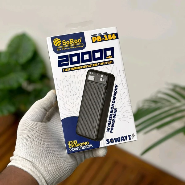 Original Soroo PB-186 30 Watt 20000mah Portable Powerbank