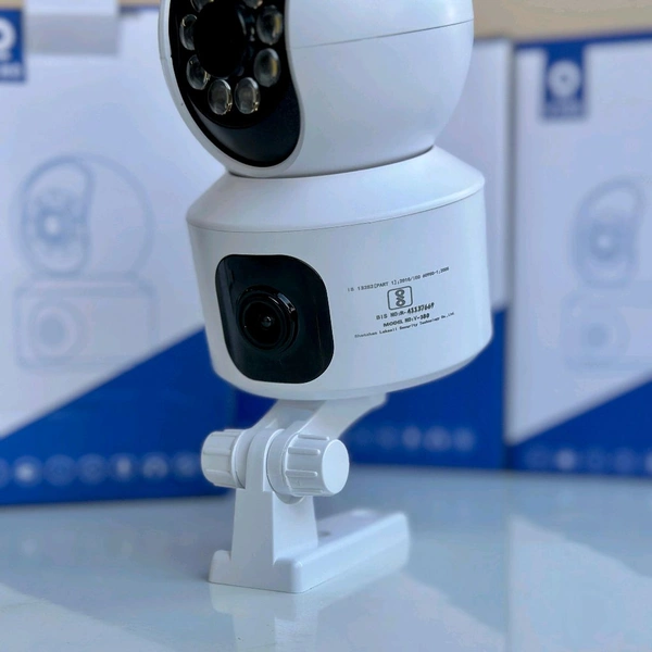 V380 Pro Dual Lans Wifi Camera 1080p Rotatable 360 | 4g Sim Support | Two Way Communication | 2 Camera Etc