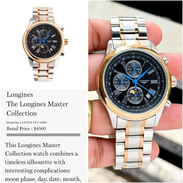 Analog Master Reliable Quality Stop Watch Chronograph Quartz Machinery Watch Collection 
