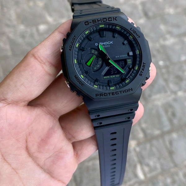 Most Demanded Analog And Digital GA2100 Top Quality Collection AutoLight, World time And Day Chronograph Working - SRB2