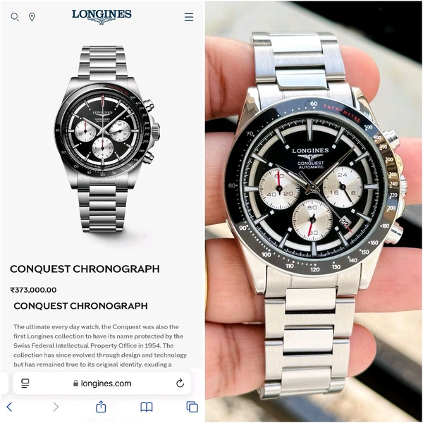Analog Conquest Chronograph Reliable Quartz Chronograph Machinery