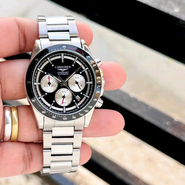 Analog Conquest Chronograph Reliable Quartz Chronograph Machinery