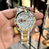 Analog EFR 303 World Map ⁠Powerful Hi-End Quartz Chronograph Machinery Model For Men