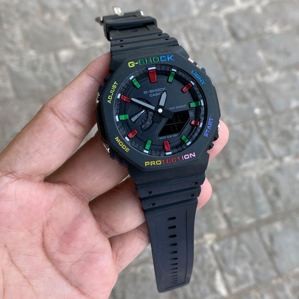 Most Demanded Analog And Digital GA2100 Top Quality Collection AutoLight, World time And Day Chronograph Working - SRH1