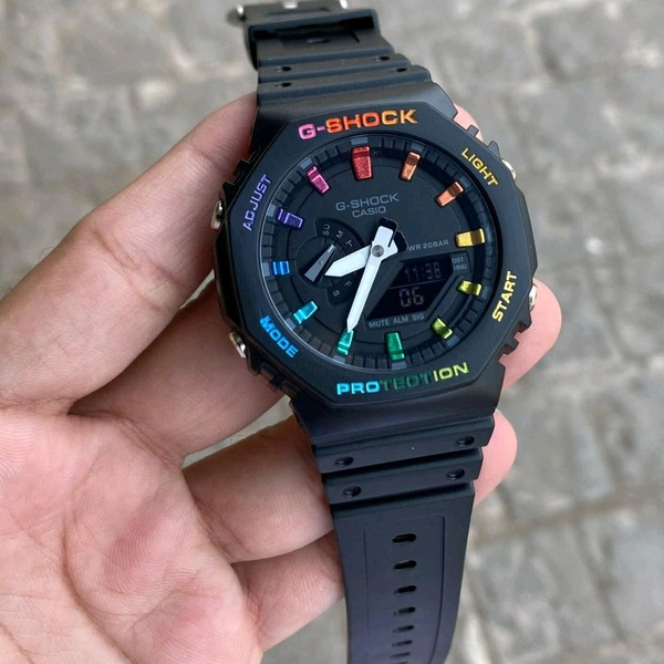 Most Demanded Analog And Digital GA2100 Top Quality Collection AutoLight, World time And Day Chronograph Working - SRH3