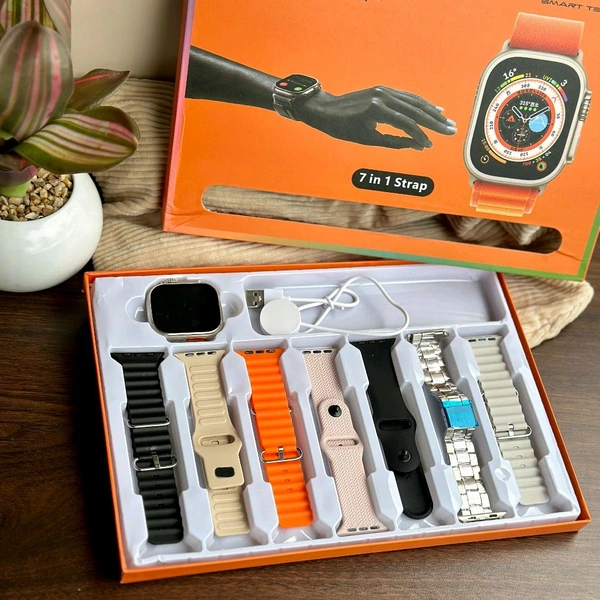 Most Awaited Budget Combo | 7 in 1 Strap Series 8 Ultra 49MM Smartwatch | Perfect For Gifting 