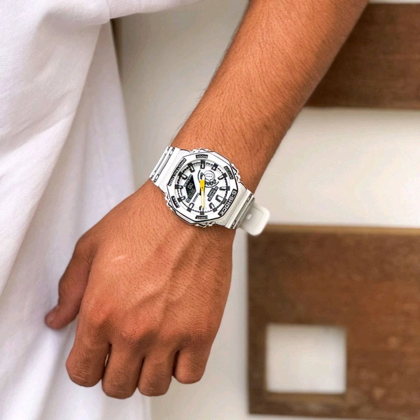 Analog And Digital Manga Edition Classic Top Quality Watch | Day Chronograph, AutoLight, World Time with Automatic Reset - SRG1