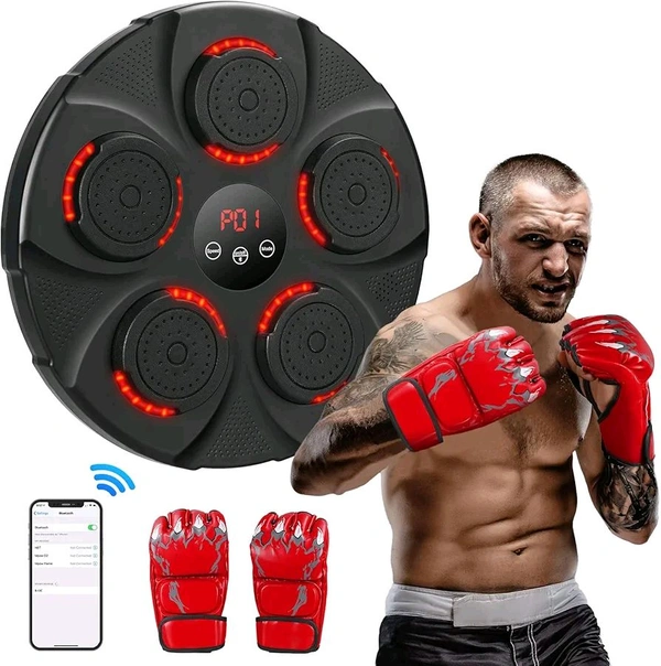 Music Boxing Machine, Smart Music Boxing Machine Home Wall Mount USB Charging Boxing Equipment Trainer for Kids Adults, Boxing Training Punching Machine for Home