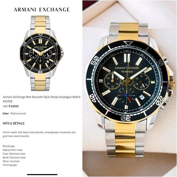Analog AX1958 Exchange Chronograph High Quality & Reliable Quartz Chronograph Machinery Watch