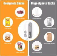 Portable Mini Sealing Machine, 2 in 1 USB Rechargeable Magnetic Heat Sealing & Cutting, Handheld Vacuum Sealer for Food, Snacks, Chips, Fresh Storage, Plastic Bags Sealing Machine (Multicolor).