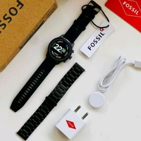 Smartwatch Q Founder Gen 2 High Quality Watch With Full Original Box Kit | Metal Strap And Silicon Strap  - Black