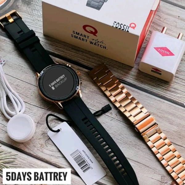 Smartwatch Q Founder Gen 2 High Quality Watch With Full Original Box Kit | Metal Strap And Silicon Strap  - Copper