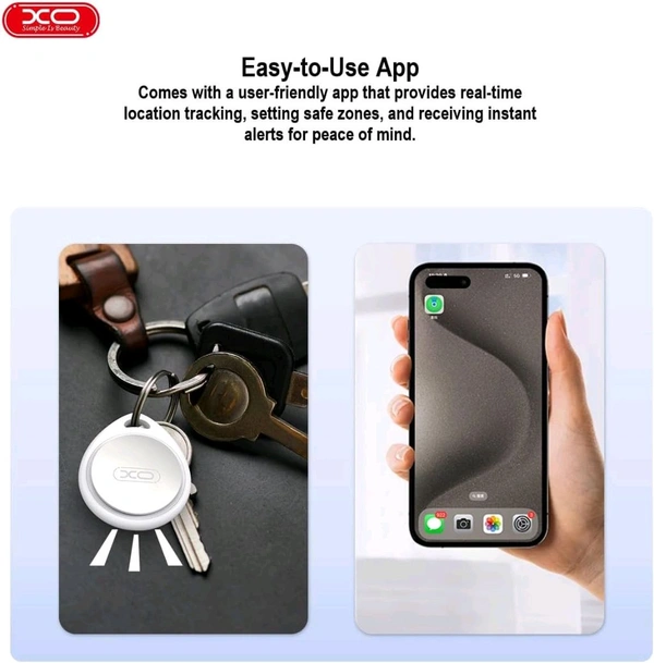 XO LP01 Smart Wireless Anti-Lost Device - Locator with Voice for Wallet, Car, Kids & Key Finder - Multi-Purpose Tag for Children, Cars & Personal Items finder (ANDROID)