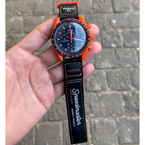 Analog Speedmaster MoonSwatch High Quality Quartz Movement Chronograph Machinery Watch - SRM8