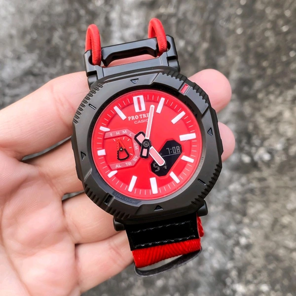 Analog ProTrek PRW Limited Edition Japan High Quality Model Watch - Red