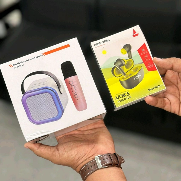 Best Budget Combo Offer, Airdopes Best Quality With Portable Bluetooth Speaker With Mic - SRC1
