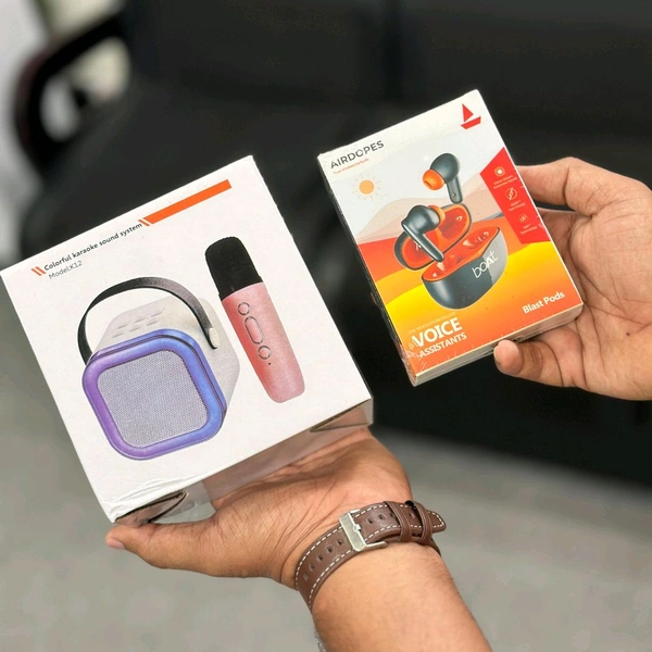 Best Budget Combo Offer, Airdopes Best Quality With Portable Bluetooth Speaker With Mic - SRC2