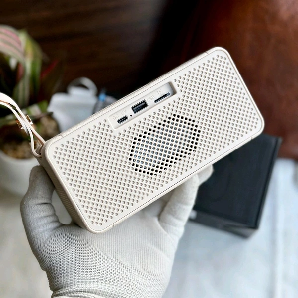 New Emberton 1:1 High End Quality Bluetooth Speaker | HD Code Range Upto 10MTRS | Dolby Sound Enhance Engine + LossLess Audio Connect  - White