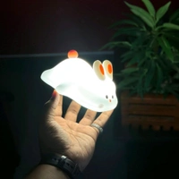 Adorable LED Night Light – Soft Silicone Rechargeable Lamp with Touch Control, Perfect for Baby Nursery, Kids' Bedroom, and Gifting - Rabbit