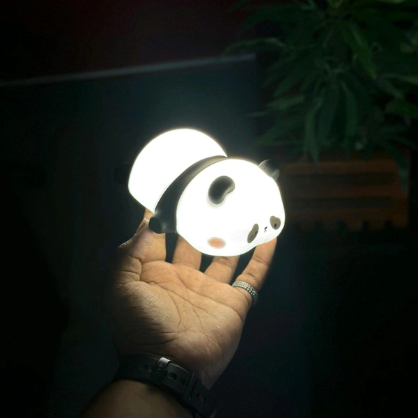 Adorable LED Night Light – Soft Silicone Rechargeable Lamp with Touch Control, Perfect for Baby Nursery, Kids' Bedroom, and Gifting - Panda