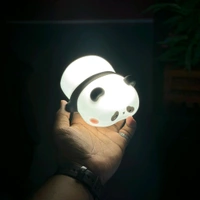 Adorable LED Night Light – Soft Silicone Rechargeable Lamp with Touch Control, Perfect for Baby Nursery, Kids' Bedroom, and Gifting - Panda