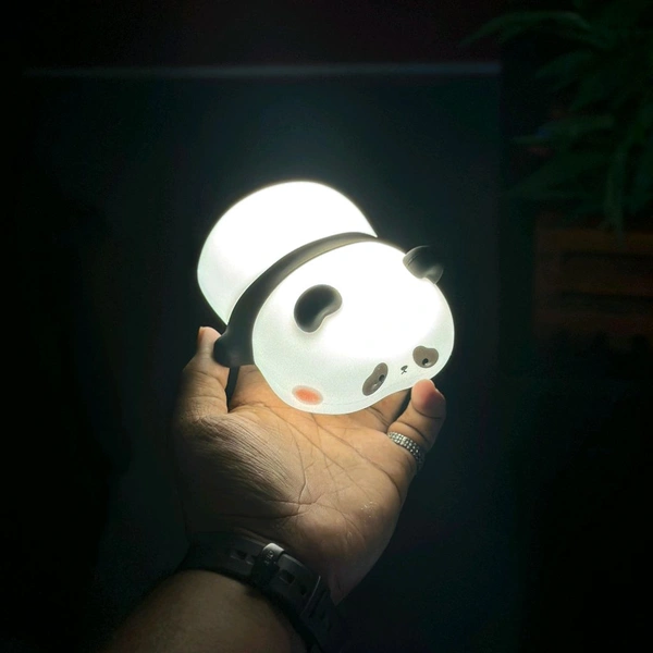 Adorable LED Night Light – Soft Silicone Rechargeable Lamp with Touch Control, Perfect for Baby Nursery, Kids' Bedroom, and Gifting - Panda
