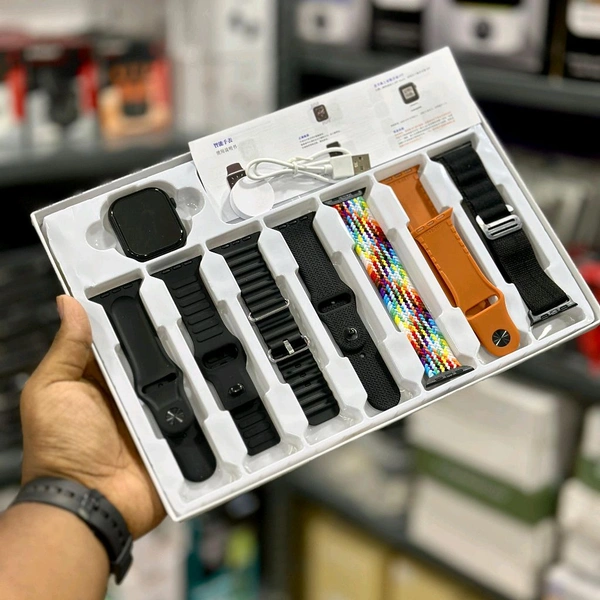 Series 10 Smartwatch Combo With 7 High Quality Straps | Set Your Own Wallpaper And Wireless Charging 